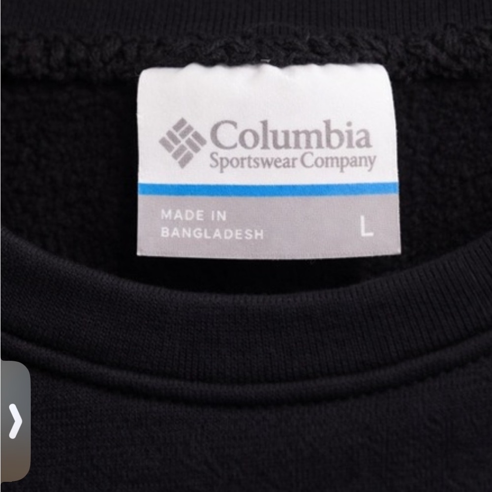 Columbia Black Cropped Crewneck Sweatshirt - Picture 2 of 2